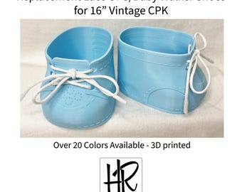 Cabbage Patch Kids CPK Replacement Baby Walker Lace-up Shoes for Vintage 16” Dolls - Available in over 20 Colors
