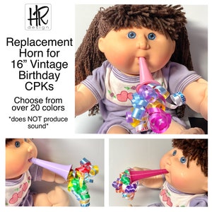 Cabbage Patch Kids CPK Birthday Horn for Vintage Birthday 16” Dolls - You Choose Color