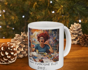 Regali di pittura a diamante - Tazza di pittura a diamante - Tazza da caffè divertente - Regalo di pittura con trapano a diamante - Penna DP