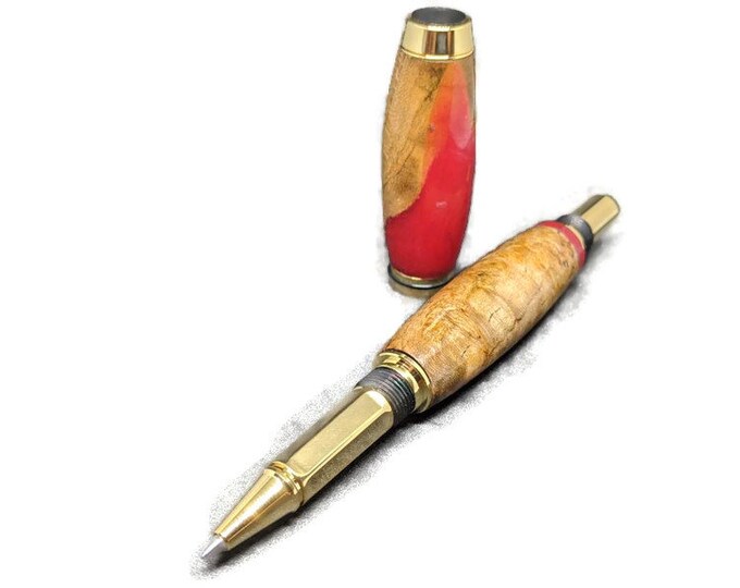 Rollerball Pen - Cherry Burl Hybrid  - Wood Pen