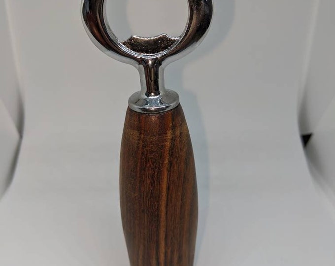 Bottle Opener - Handturned Wood - Chrome