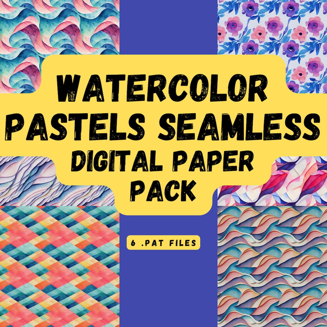 Muster Paper Aquarell Pastell Digital Paper Pack - Scrapbook Papier, Nahtloses ...