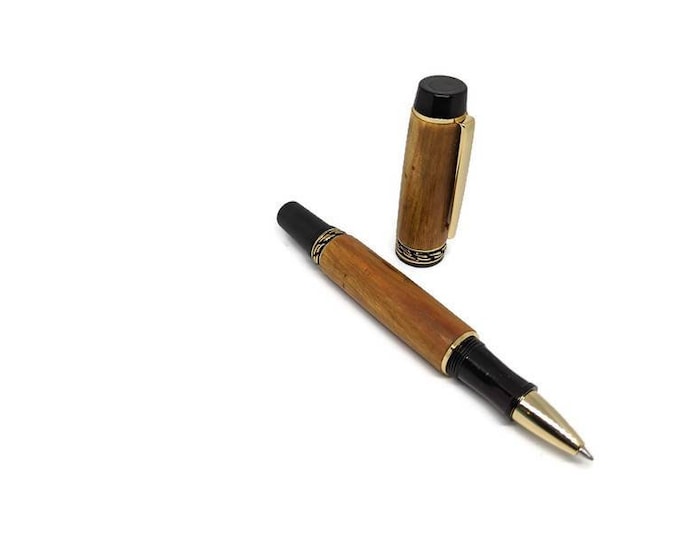 Rollerball Pen - Stabilized Flame Boxelder - Wood Pen