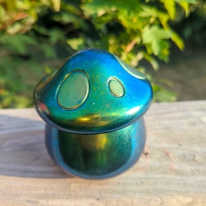Cute Pill Box  or Mushroom Jewelry Box - Mushroom Trinket Box