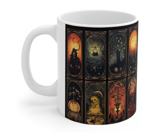 Dark Mystique Skeleton Tarot Card Mug - Gothic