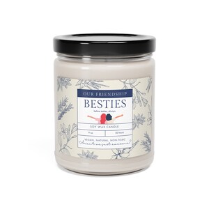 Funny Candles Bestie Gift, Besties Before Testies: - Best Friend Gift - Funny Candles Friends - Coworker Gift - Scented Soy