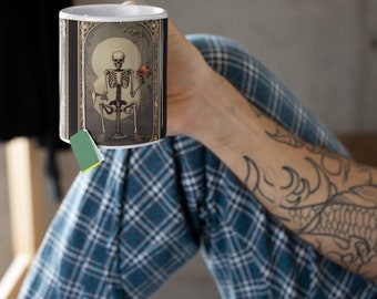 Dark Mystique Skeleton Tarot Card Mug - Gothic