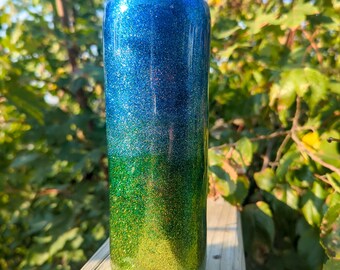 Custom Tumbler Cup - Glitter Tumbler - 20oz Skinny Tumbler - Resin Coated Stainless Steel