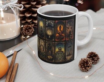Dark Mystique Skeleton Tarot Card Mug - Gothic