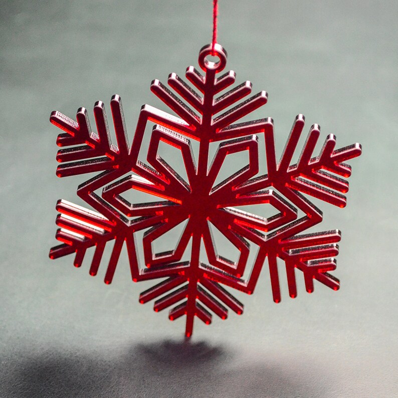 ACRYLIC SNOWFLAKE ORNAMENTS // Christmas Decorations Handmade Etsy