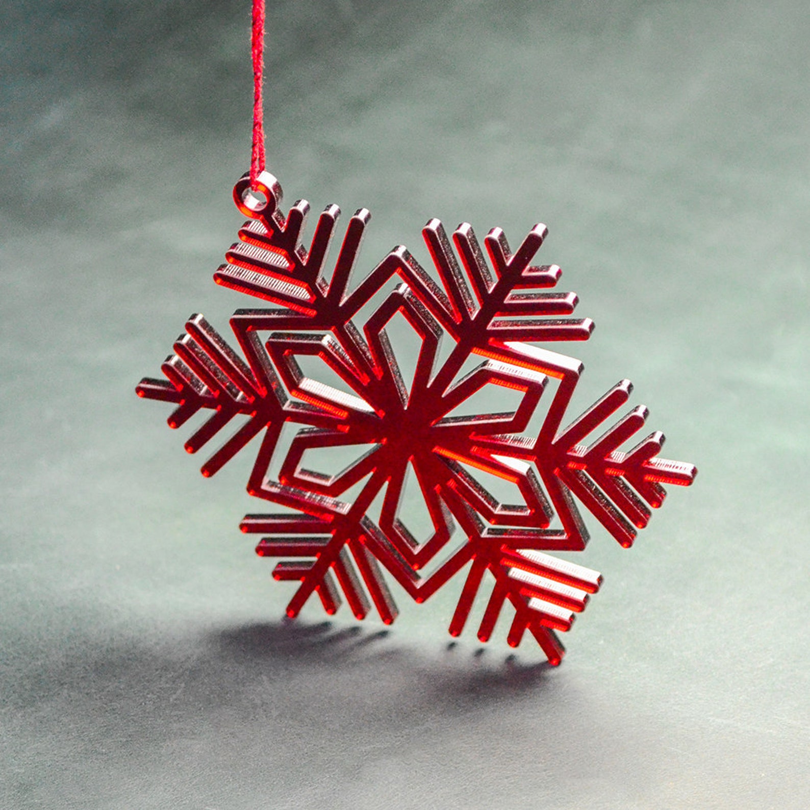 ACRYLIC SNOWFLAKE ORNAMENTS // Christmas Decorations Handmade Etsy