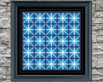 Snowflake Geometric Cross Stitch Pattern