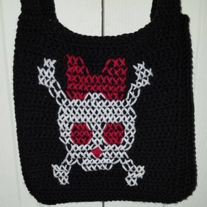 Skull Purse Red; Crochet; Cross Stitch; Skull Pattern; Purse Pattern; Skull Purse Pattern