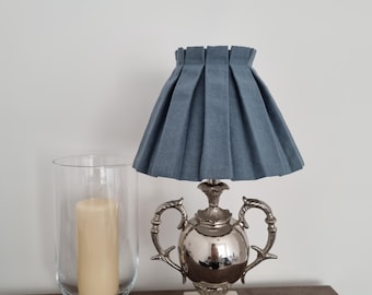 Pleated Linen Removable Lampshade Cover Fully Lined in Cotton – Made to Order