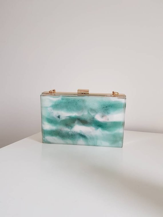 resin clutch bag