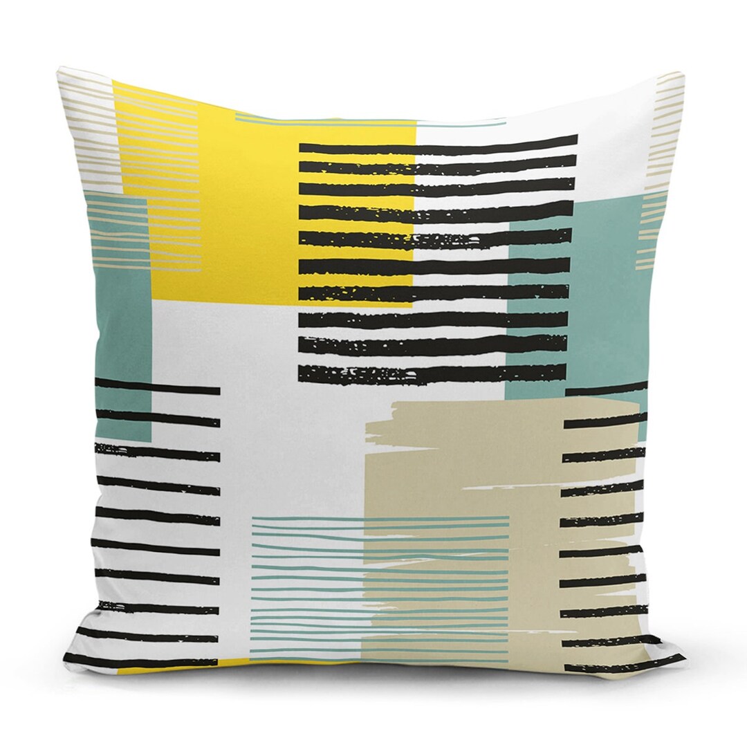 17x17 Printed Pillow Covers, Modern Pillowcases, Geometric Pillow