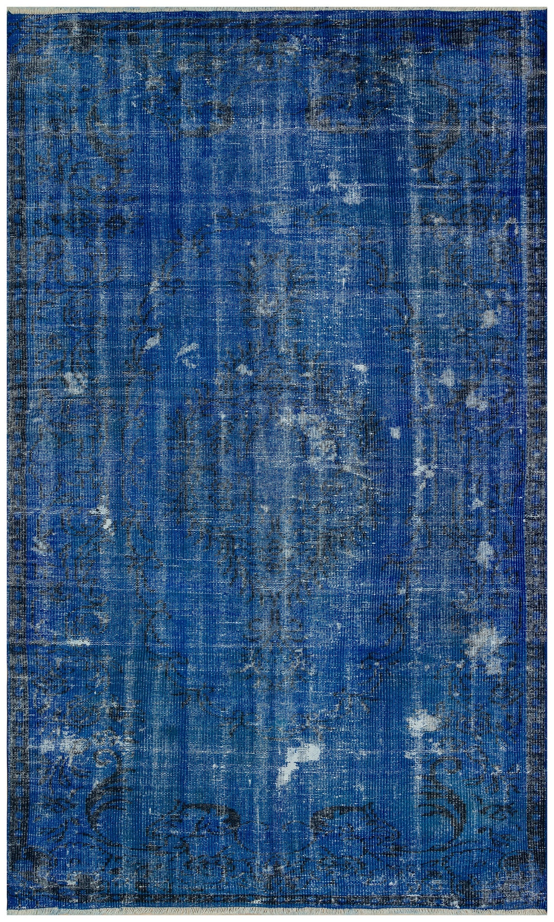 Navy Blue Rug 5.21 x 8.75 ft Overdyed Rug Turkish Rug Home Etsy