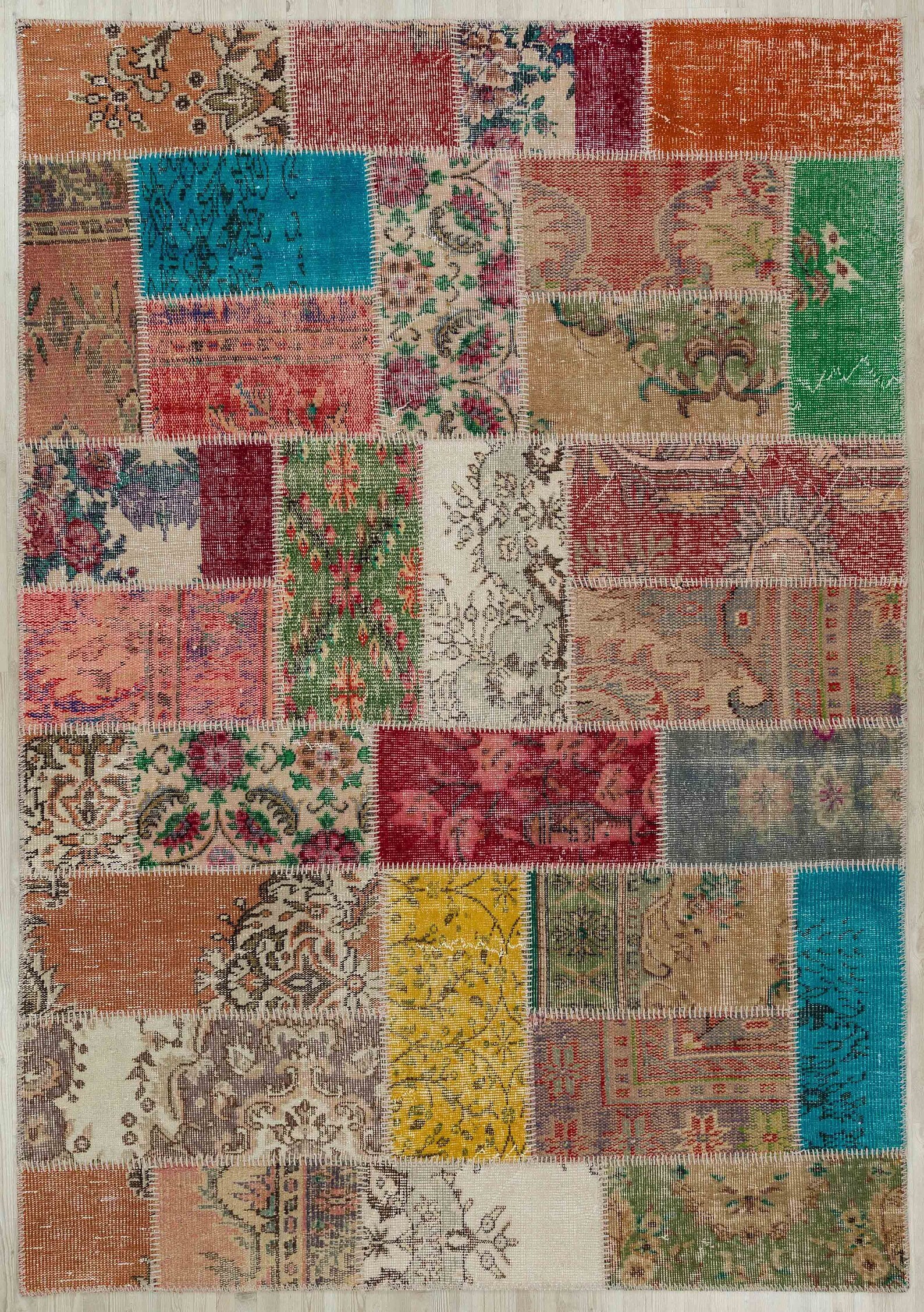 Patchwork Rug 5'24 x 7'54 Boho Rug Room Etsy