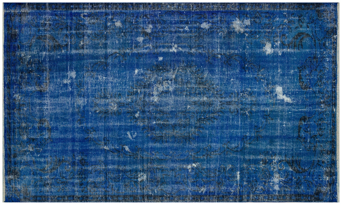 Navy Blue Rug 5.21 x 8.75 ft Overdyed Rug Turkish Rug Home Etsy