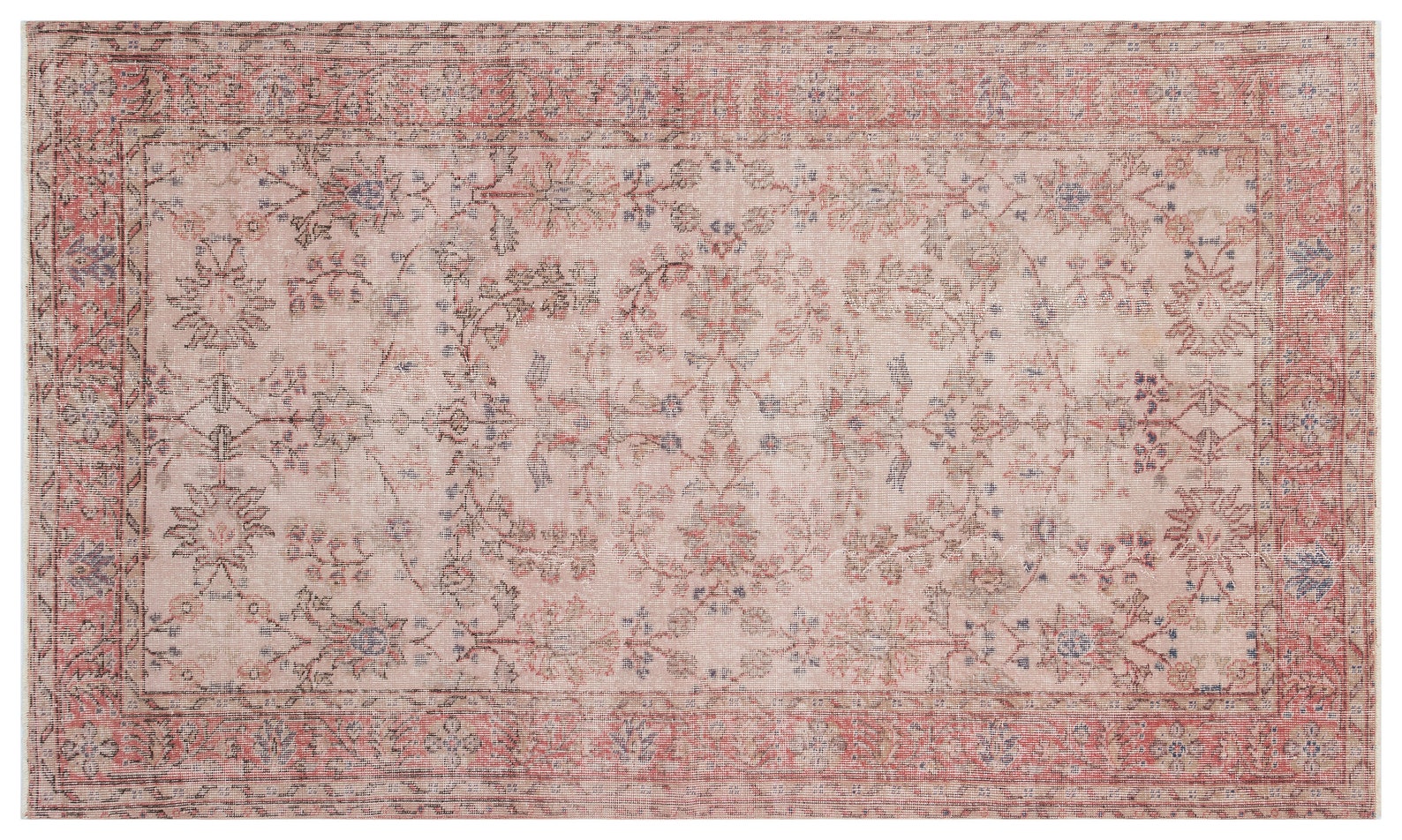 Pink Distress Rug 4.95 x 8.36 ft Turkish Rug Vintage Rug Etsy