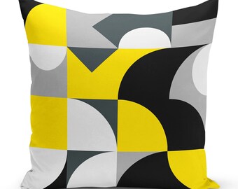 17x17 Printed Pillow Covers, Modern Pillowcases, Geometric Pillow, Indoor and Outdoor, Living Room, Bedroom, Kids Room, Nursery Room, Decor