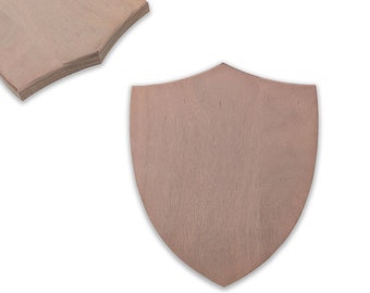 Santos Mahogany Plaque – Unfinished Shield with 0.25 Inch Round Over Edging