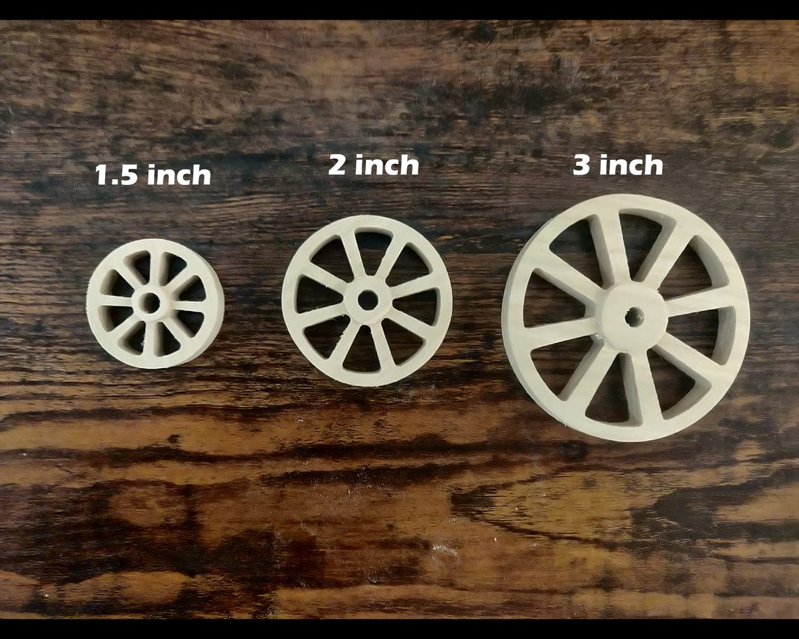 Set of 4 Poplar Model Wagon Wheels All Sizes Cannon Wheels | Etsy