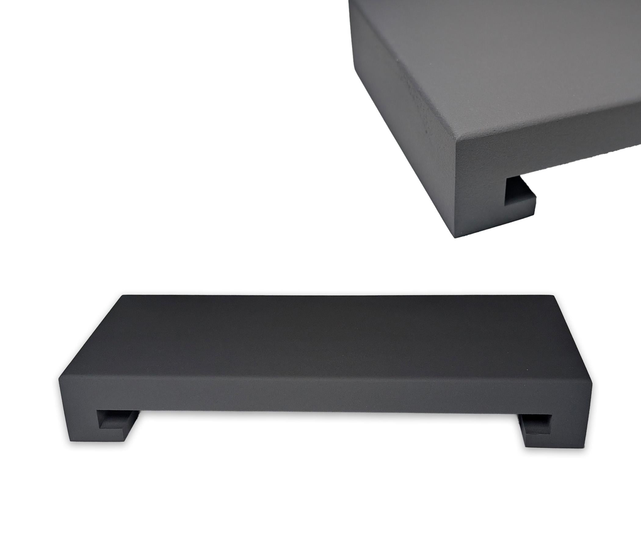 Custom Size, Hard Maple Returned ends Display Base, Display Riser - Flat Black enamel finish