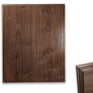 Premium Walnut Plaque 4:5 Ratio, Square corners, Classical edging, 0.75 in thick, award plaque, picture plaque, trophy plaque