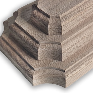 Premium custom Sized - Traditional Red Oak Plaque, Raised rounded edge, flush mounted- Unfinished Edition