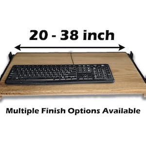 Oak Keyboard Tray (Satin Clear Coat), custom wooden keyboard tray slide