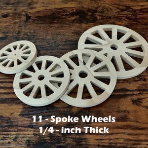 wooden wheels, zoetrope wheels, odd spoke wheels, wagon wheels, hardwood wheels.