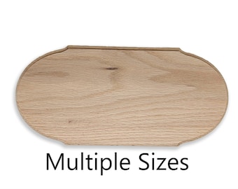 Unfinished Red Oak Plaque: Rounded Ends, DIY Display