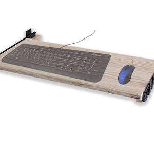 Oak Keyboard Tray (11 inch deep), Wooden Keyboard Tray, Keyboard Slide