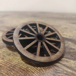 2 inch wheels, wagon wheels, cannon wheels, laser cut wheels, craft wheels, strong wheels