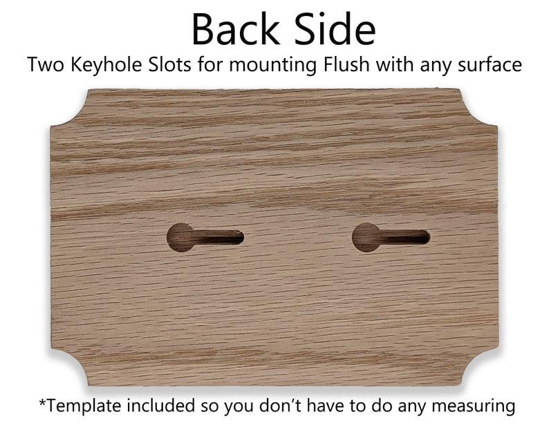 Keyhole Backing Red Oak Wood Plaque: Unfinished With Stepped Edge & Keyhole - Etsy