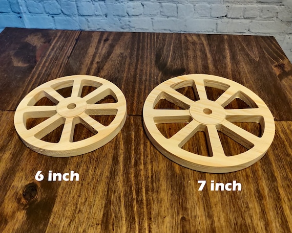 Pinehurst Crafts Wooden Toy Wheels - 1-1/4 Inch With Recessed Hub (1/4 Inch Hole), 24 Pack