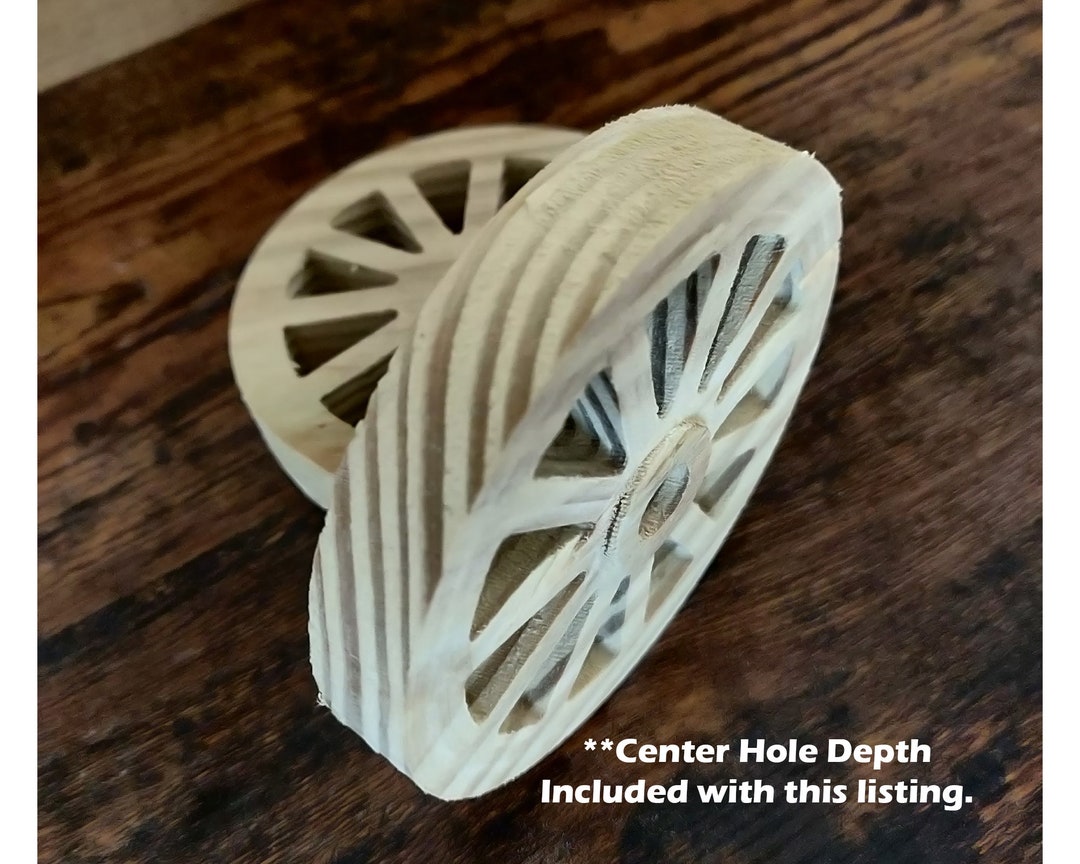 Set of 2 Treated Lumber Wheels, All Sizes Wooden Wheels With Depth ...