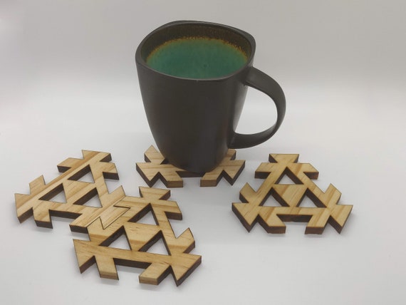 Anatomically correct leaf coasters Wooden Leaf Laser cut Leaf Coasters
