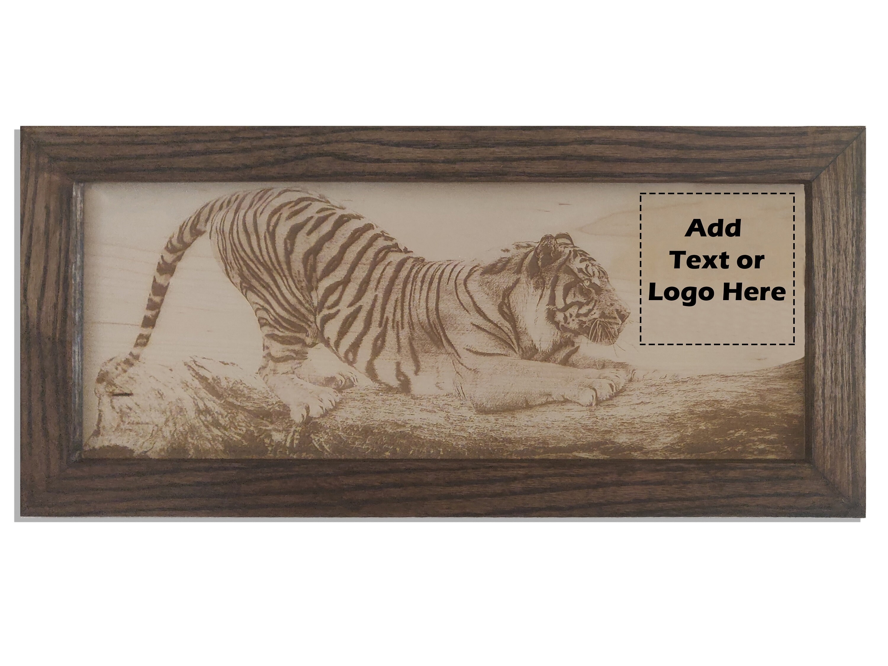 12 X 4.5 Tiger Laser Engraving Custom Engraving Jungle Etsy