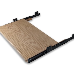 Oak Keyboard Tray with Sliding Ball-Bearing - 20x11 inch