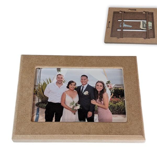 DIY Picture-Perfect Flush-Mounted Frame, Unfinished, Paintable 4x6 picture frame, minimalist frame, portrait or landscape