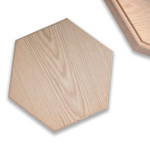 Premium Hexagon Red Oak Display Base