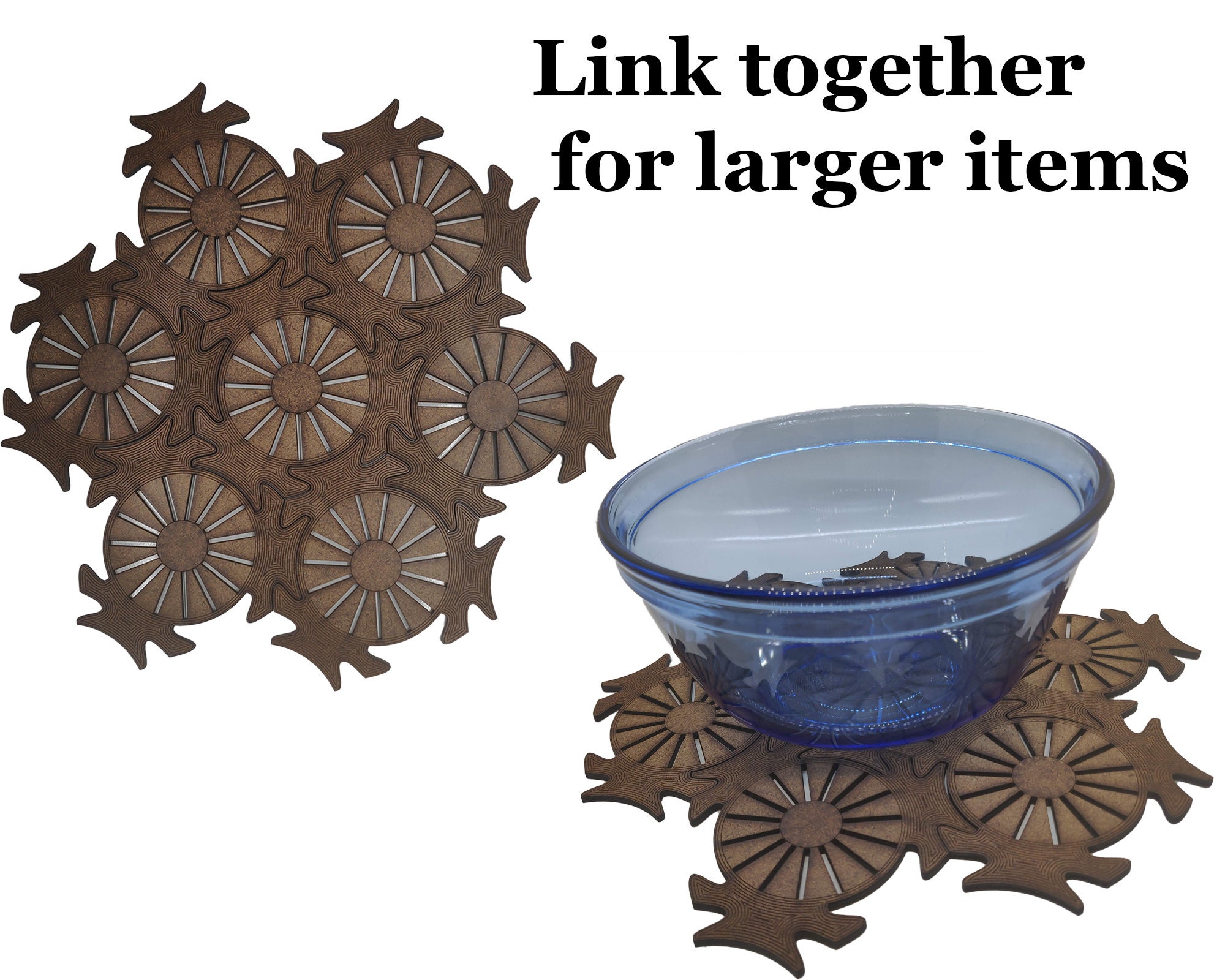 Interlocking Stacking Coaster Interlocking Wooden Coaster Set: Expandable Puzzle Design - Etsy