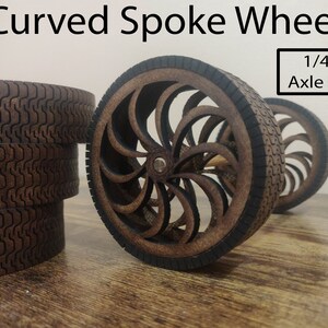 Laser Cut Wooden Wheels With Tread - 3.25 Inch - Etsy