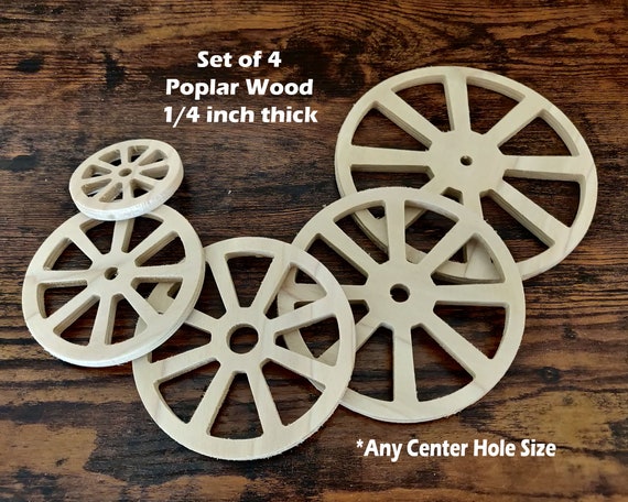 Wheels All Sizes poplar Wagon Wheels Craft Wheels Wooden Wheels