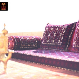 BALUCH Diamond Oriental Seating Majlis Toshak Bukhara Silky Velvet Indoor / outdoor Hookah lounge Home 4pcs image 1