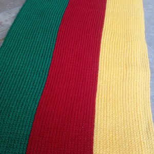 Red-Green-Yellow Rojava SCARF KURDISH Scarves Shemagh Keffiyeh Senegal Mali Africa COTTON Knitted