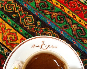 Traditional Ethnic Motiffed Turkish Tablecloth for Home and CAFE HOOKAH Lounge - NEWROZ