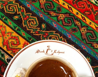 Traditional Ethnic Motiffed Turkish Tablecloth for Home and CAFE HOOKAH Lounge - NEWROZ